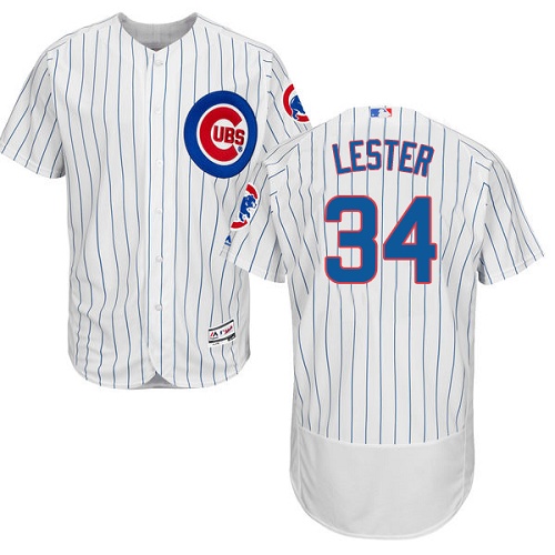 زيت الجلسرين الاصلي Men's Chicago Cubs #34 Jon Lester White World Series Champions Gold Stitched MLB Majestic 2017 Flex Base Jersey زيت الجلسرين الاصلي